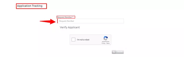 type your application number