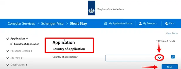 Application Country