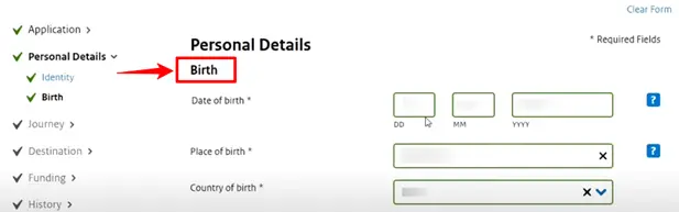 Details of Birth