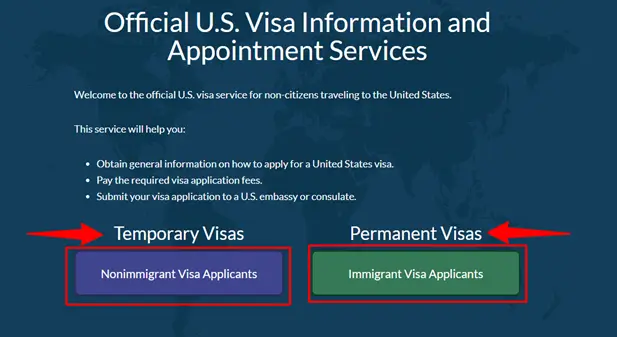 Selecting US Visa Type