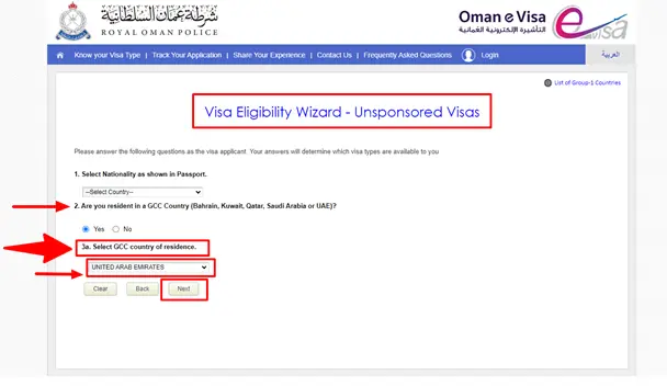 check oman visa Eligibility